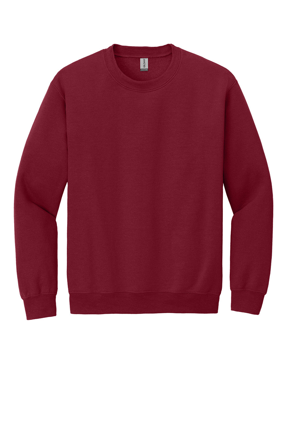 Gildan 18000/G180 Mens Pill Resistant Fleece Crewneck Sweatshirt Garnet Red Flat Front