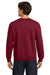 Gildan 18000/G180 Mens Pill Resistant Fleece Crewneck Sweatshirt Garnet Red Model Back