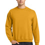 Gildan Mens Pill Resistant Fleece Crewneck Sweatshirt - Gold