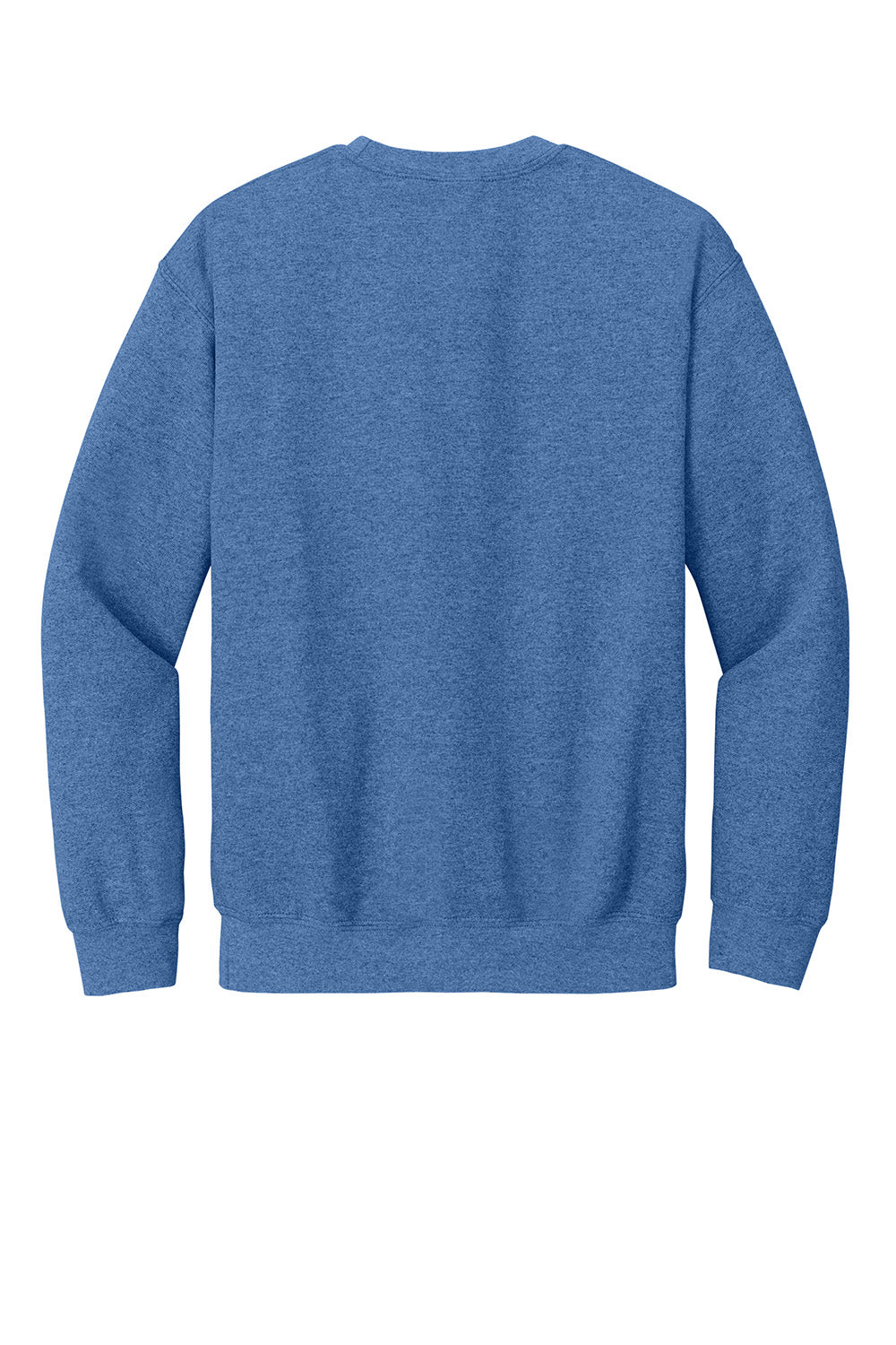 Gildan 18000/G180 Mens Pill Resistant Fleece Crewneck Sweatshirt Heather Royal Blue Flat Back