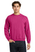 Gildan 18000/G180 Mens Pill Resistant Fleece Crewneck Sweatshirt Heliconia Pink Model Front