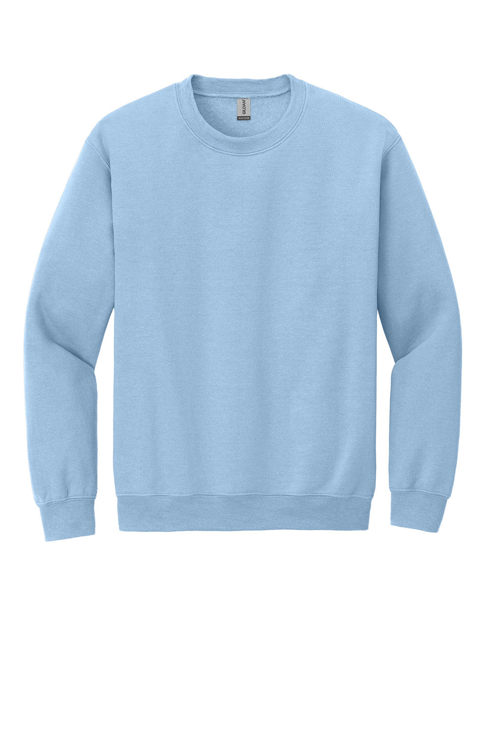 Gildan 18000/G180 Mens Pill Resistant Fleece Crewneck Sweatshirt Light Blue Flat Front