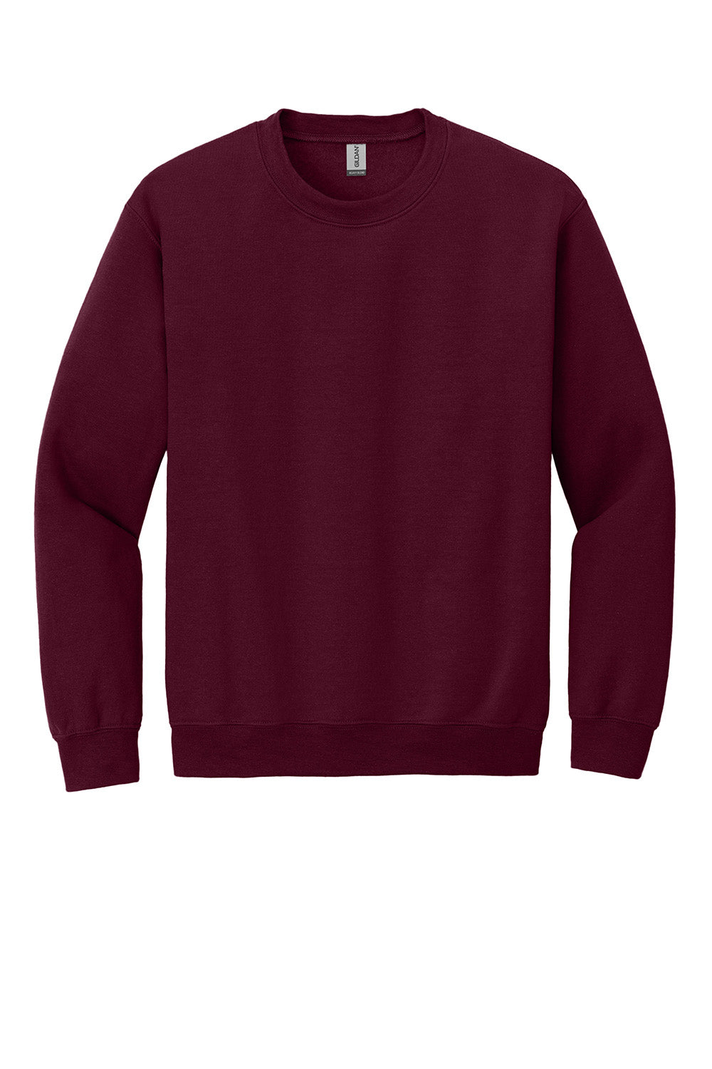 Gildan 18000/G180 Mens Pill Resistant Fleece Crewneck Sweatshirt Maroon Flat Front