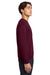 Gildan 18000/G180 Mens Pill Resistant Fleece Crewneck Sweatshirt Maroon Model Side