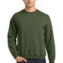 Gildan Mens Pill Resistant Fleece Crewneck Sweatshirt - Military Green