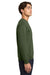 Gildan 18000/G180 Mens Pill Resistant Fleece Crewneck Sweatshirt Military Green Model Side