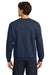 Gildan 18000/G180 Mens Pill Resistant Fleece Crewneck Sweatshirt Navy Blue Model Back