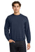 Gildan 18000/G180 Mens Pill Resistant Fleece Crewneck Sweatshirt Navy Blue Model Front