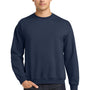 Gildan Mens Pill Resistant Fleece Crewneck Sweatshirt - Navy Blue