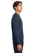 Gildan 18000/G180 Mens Pill Resistant Fleece Crewneck Sweatshirt Navy Blue Model Side