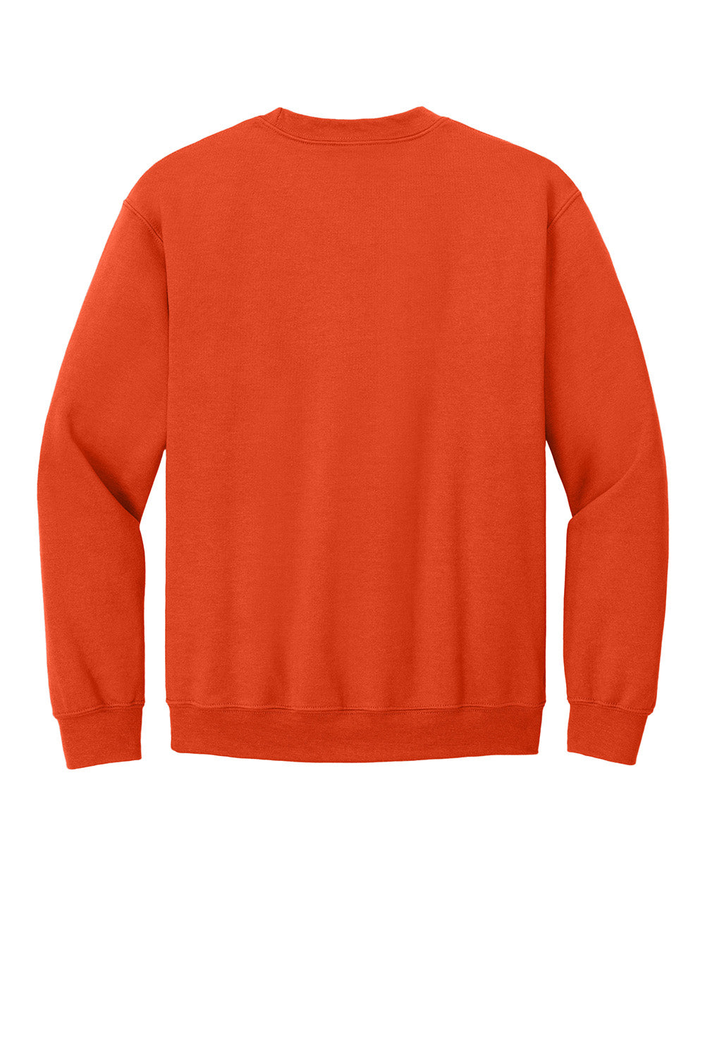 Gildan 18000/G180 Mens Pill Resistant Fleece Crewneck Sweatshirt Orange Flat Back