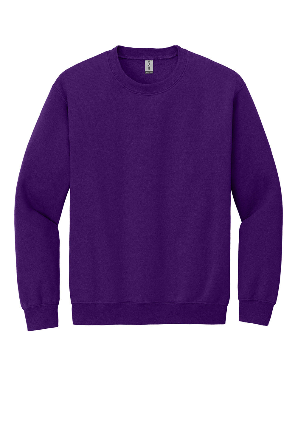 Gildan 18000/G180 Mens Pill Resistant Fleece Crewneck Sweatshirt Purple Flat Front