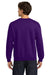 Gildan 18000/G180 Mens Pill Resistant Fleece Crewneck Sweatshirt Purple Model Back