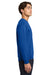 Gildan 18000/G180 Mens Pill Resistant Fleece Crewneck Sweatshirt Royal Blue Model Side