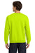 Gildan 18000/G180 Mens Pill Resistant Fleece Crewneck Sweatshirt Safety Green Model Back