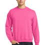 Gildan Mens Pill Resistant Fleece Crewneck Sweatshirt - Safety Pink