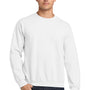 Gildan Mens Pill Resistant Fleece Crewneck Sweatshirt - White