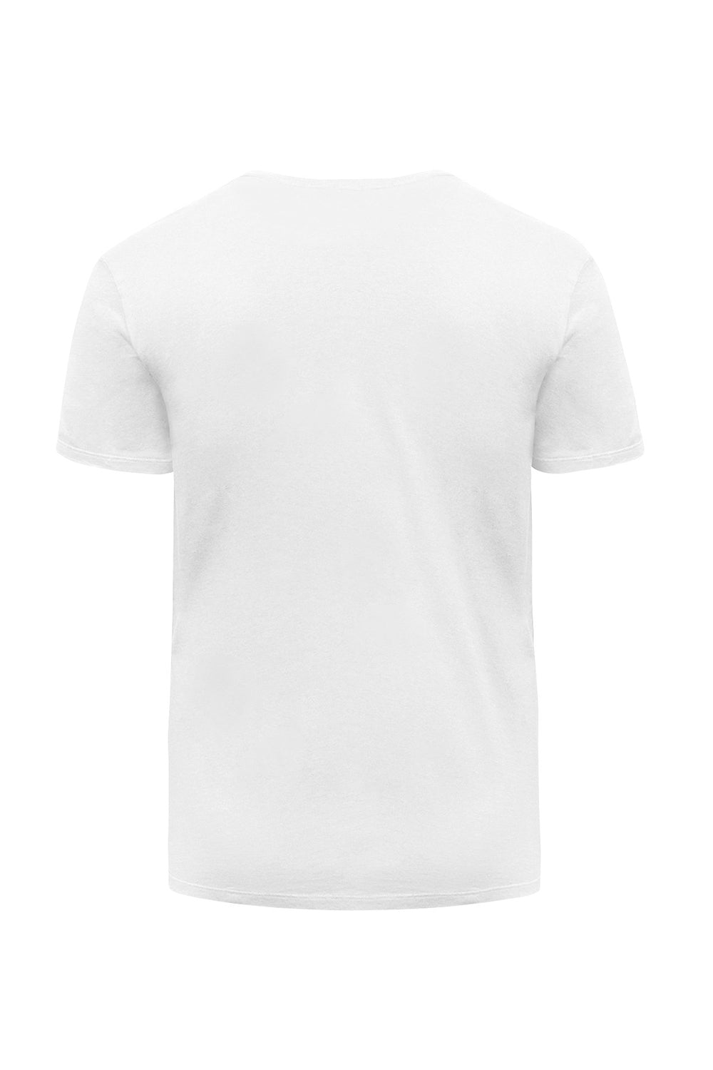 Threadfast Apparel 180A Mens Ultimate Short Sleeve Crewneck T-Shirt White Flat Back