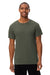 Threadfast Apparel 180A Mens Ultimate Short Sleeve Crewneck T-Shirt Army Green Model Front