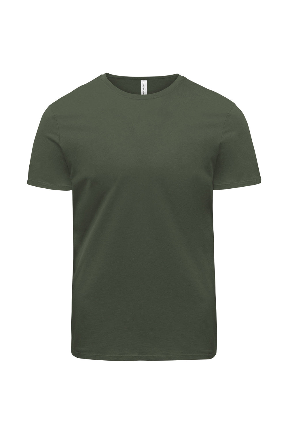 Threadfast Apparel 180A Mens Ultimate Short Sleeve Crewneck T-Shirt Army Green Flat Front