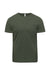 Threadfast Apparel 180A Mens Ultimate Short Sleeve Crewneck T-Shirt Army Green Flat Front