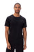 Threadfast Apparel 180A Mens Ultimate Short Sleeve Crewneck T-Shirt Black Model Front