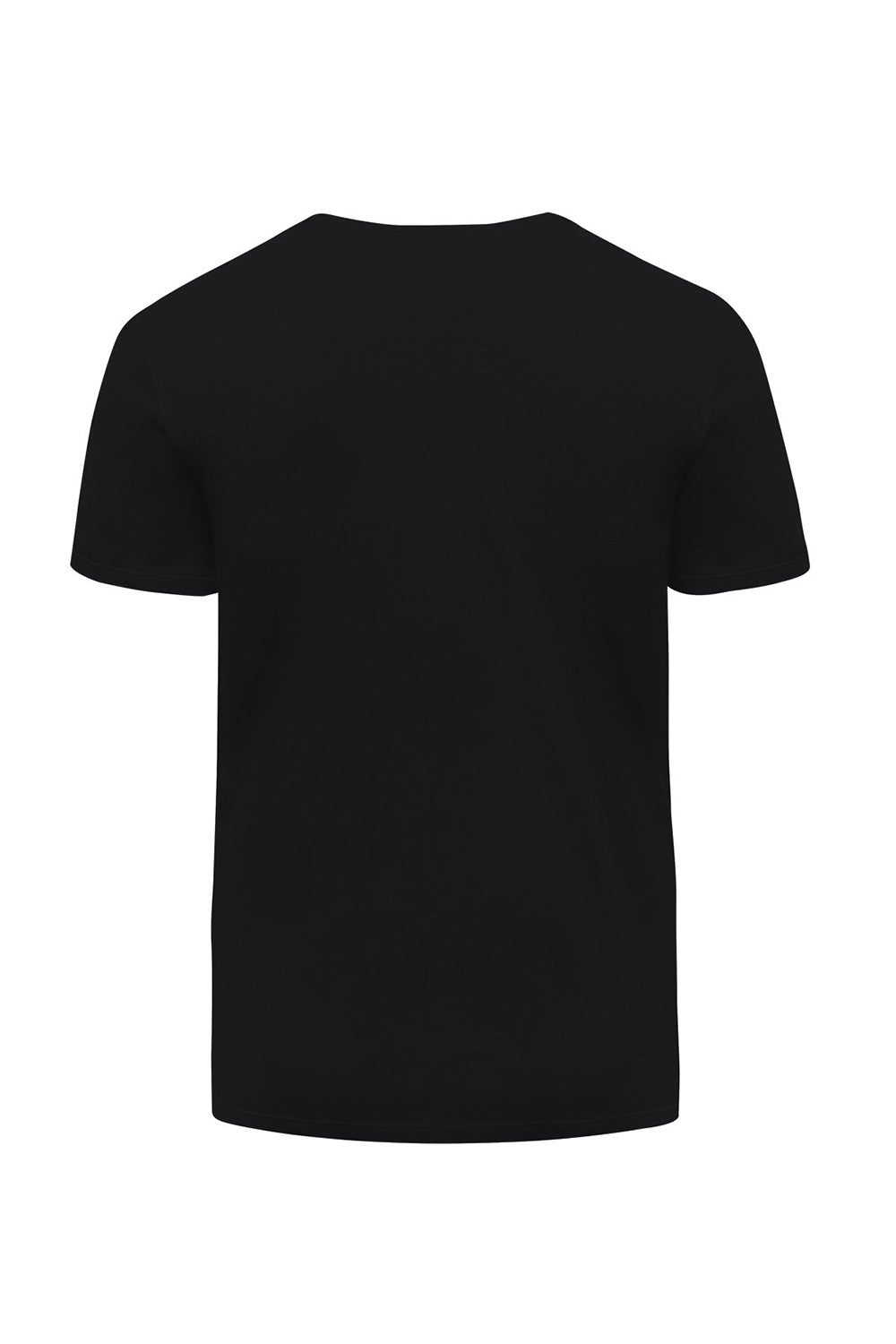 Threadfast Apparel 180A Mens Ultimate Short Sleeve Crewneck T-Shirt Black Flat Back