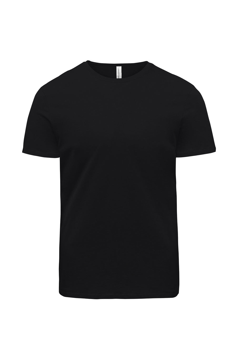 Threadfast Apparel 180A Mens Ultimate Short Sleeve Crewneck T-Shirt Black Flat Front