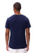 Threadfast Apparel 180A Mens Ultimate Short Sleeve Crewneck T-Shirt Midnight Navy Blue Model Back