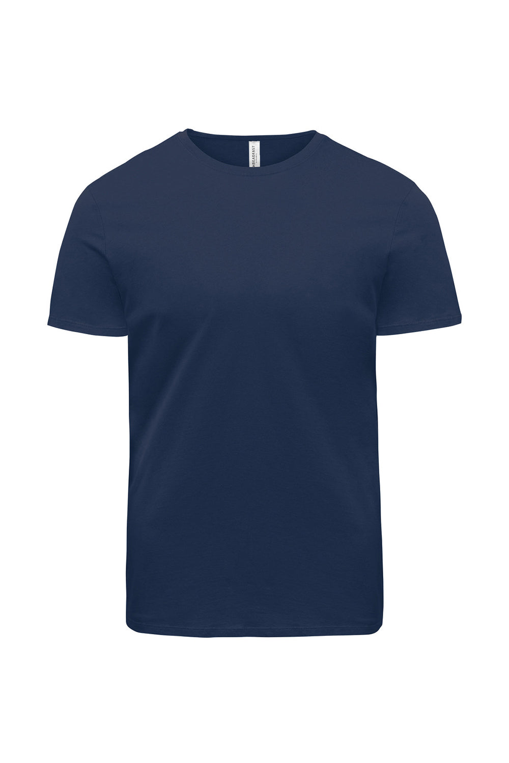 Threadfast Apparel 180A Mens Ultimate Short Sleeve Crewneck T-Shirt Midnight Navy Blue Flat Front