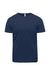 Threadfast Apparel 180A Mens Ultimate Short Sleeve Crewneck T-Shirt Midnight Navy Blue Flat Front