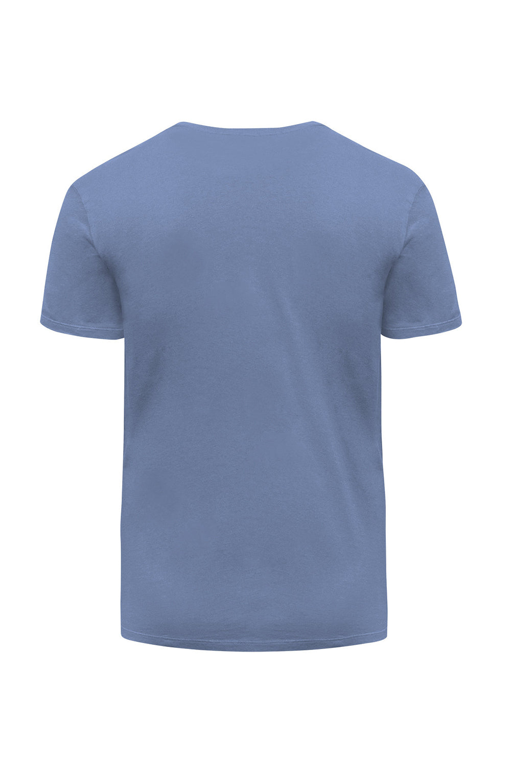 Threadfast Apparel 180A Mens Ultimate Short Sleeve Crewneck T-Shirt Denim Blue Flat Back