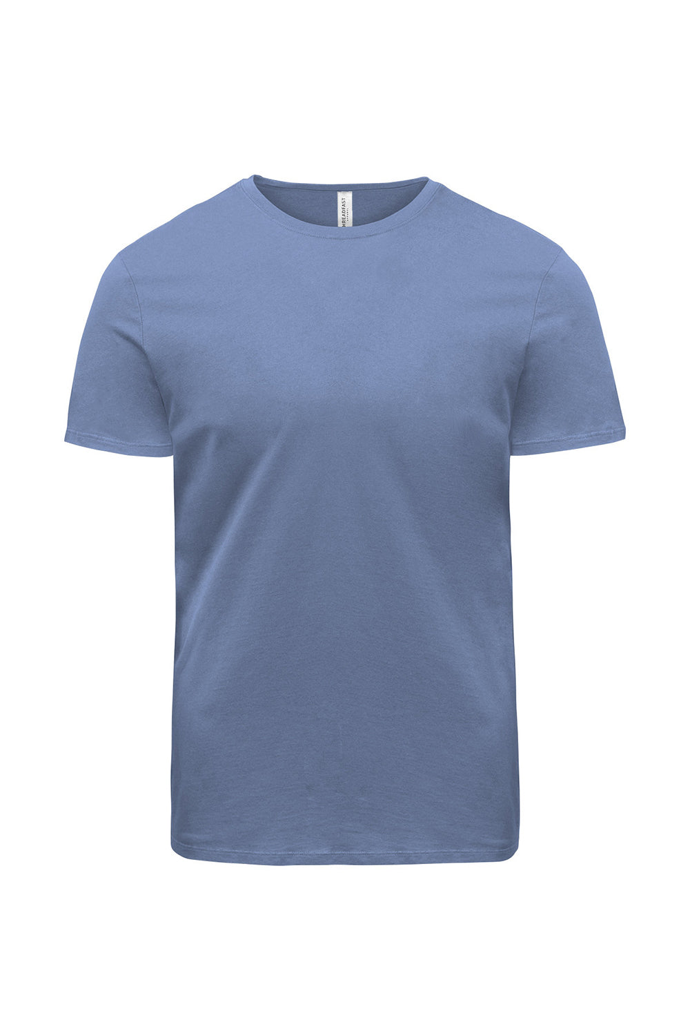 Threadfast Apparel 180A Mens Ultimate Short Sleeve Crewneck T-Shirt Denim Blue Flat Front