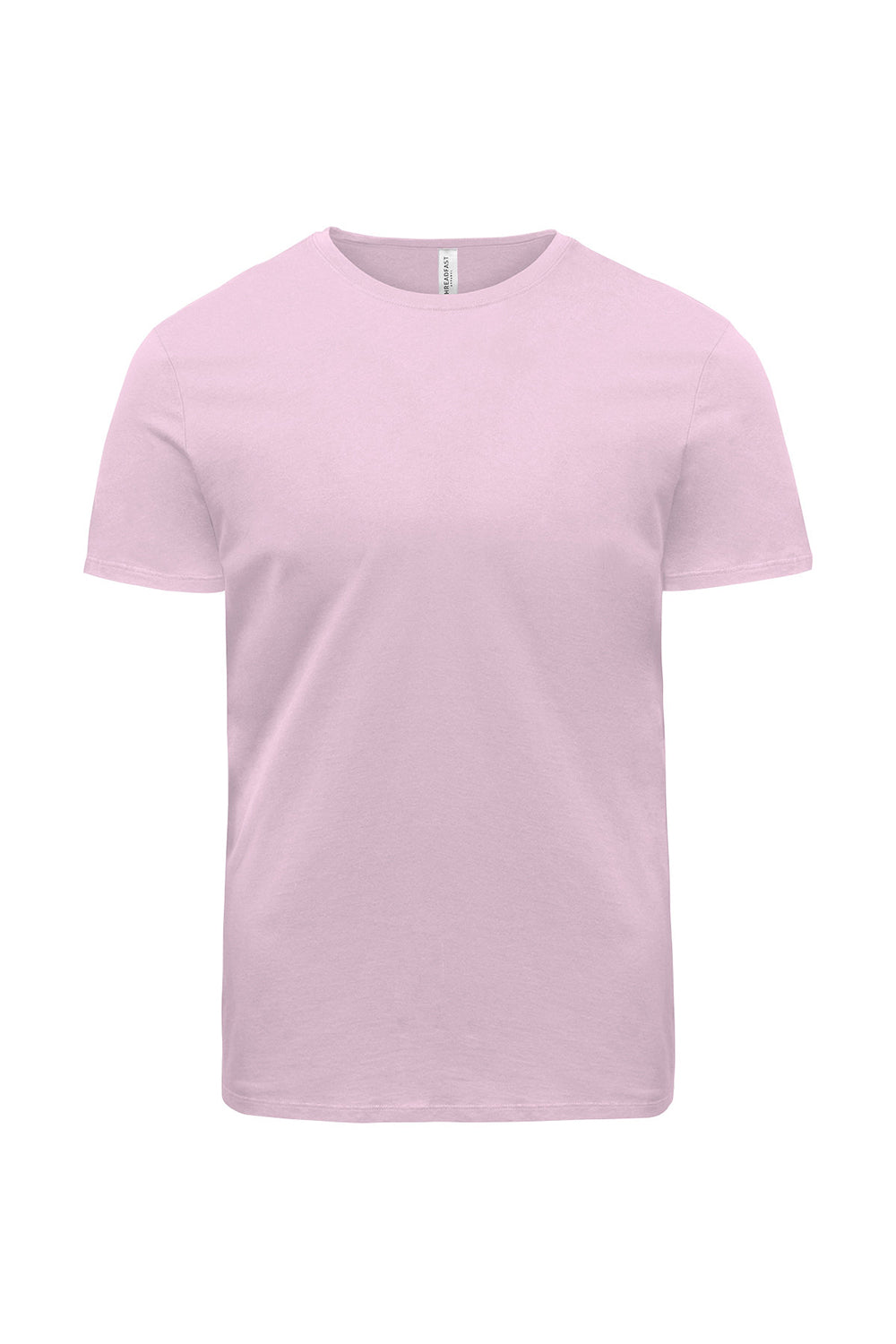 Threadfast Apparel 180A Mens Ultimate Short Sleeve Crewneck T-Shirt Powder Pink Flat Front