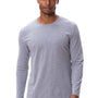 Threadfast Apparel Mens Ultimate Long Sleeve Crewneck T-Shirt - Heather Grey