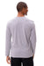 Threadfast Apparel 180LS Mens Ultimate Long Sleeve Crewneck T-Shirt Heather Grey Model Back