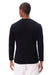 Threadfast Apparel 180LS Mens Ultimate Long Sleeve Crewneck T-Shirt Black Model Back