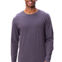 Threadfast Apparel Mens Ultimate Long Sleeve Crewneck T-Shirt - Coal Grey