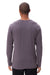 Threadfast Apparel 180LS Mens Ultimate Long Sleeve Crewneck T-Shirt Coal Grey Model Back