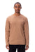 Threadfast Apparel 180LS Mens Ultimate Long Sleeve Crewneck T-Shirt Nutmeg Model Front