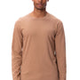 Threadfast Apparel Mens Ultimate Long Sleeve Crewneck T-Shirt - Nutmeg