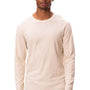 Threadfast Apparel Mens Ultimate Long Sleeve Crewneck T-Shirt - Sand