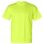 Bayside Mens USA Made Short Sleeve Crewneck T-Shirt - Safety Green - NEW