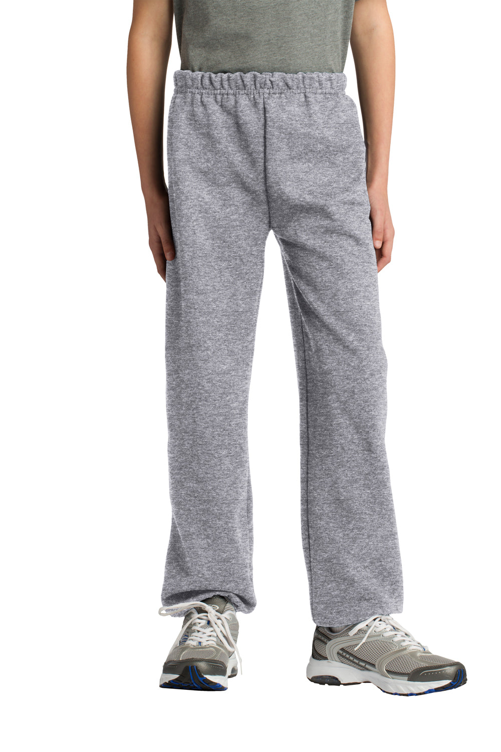 Gildan 18200B Youth Heavy Blend Sweatpants Sport Grey Model Front