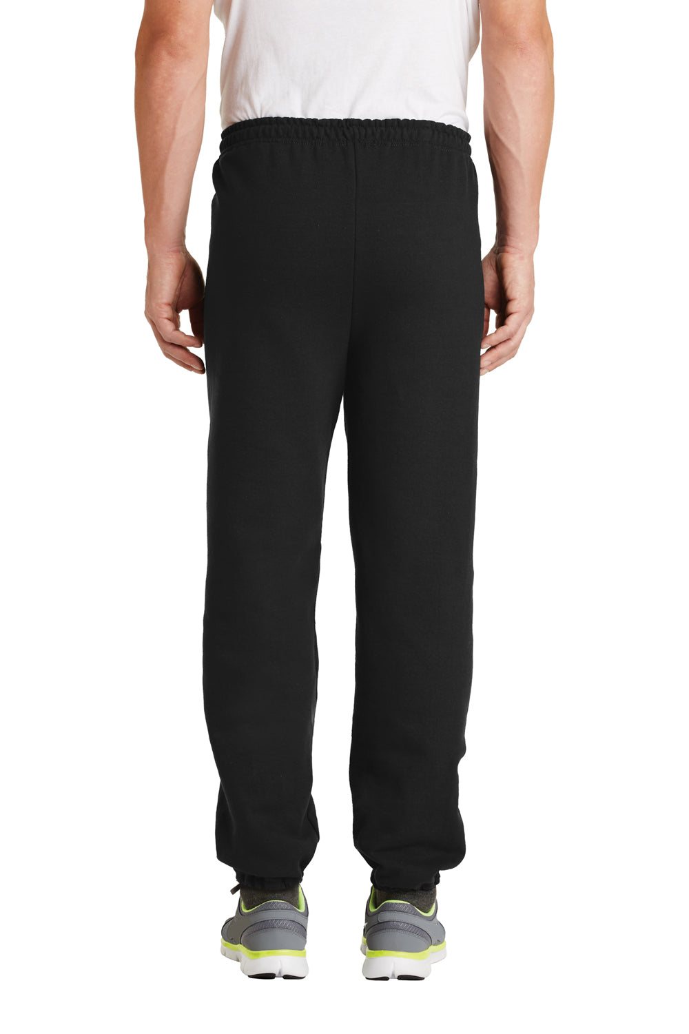 Gildan 18200 Mens Heavy Blend Sweatpants Black Model Back