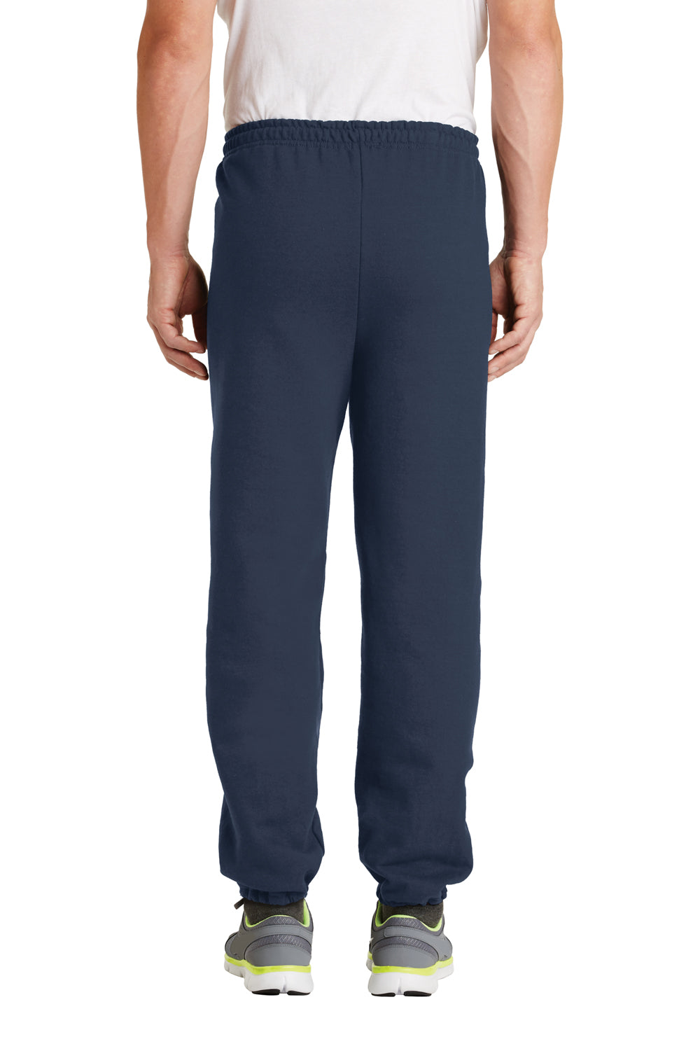 Gildan 18200 Mens Heavy Blend Sweatpants Navy Blue Model Back