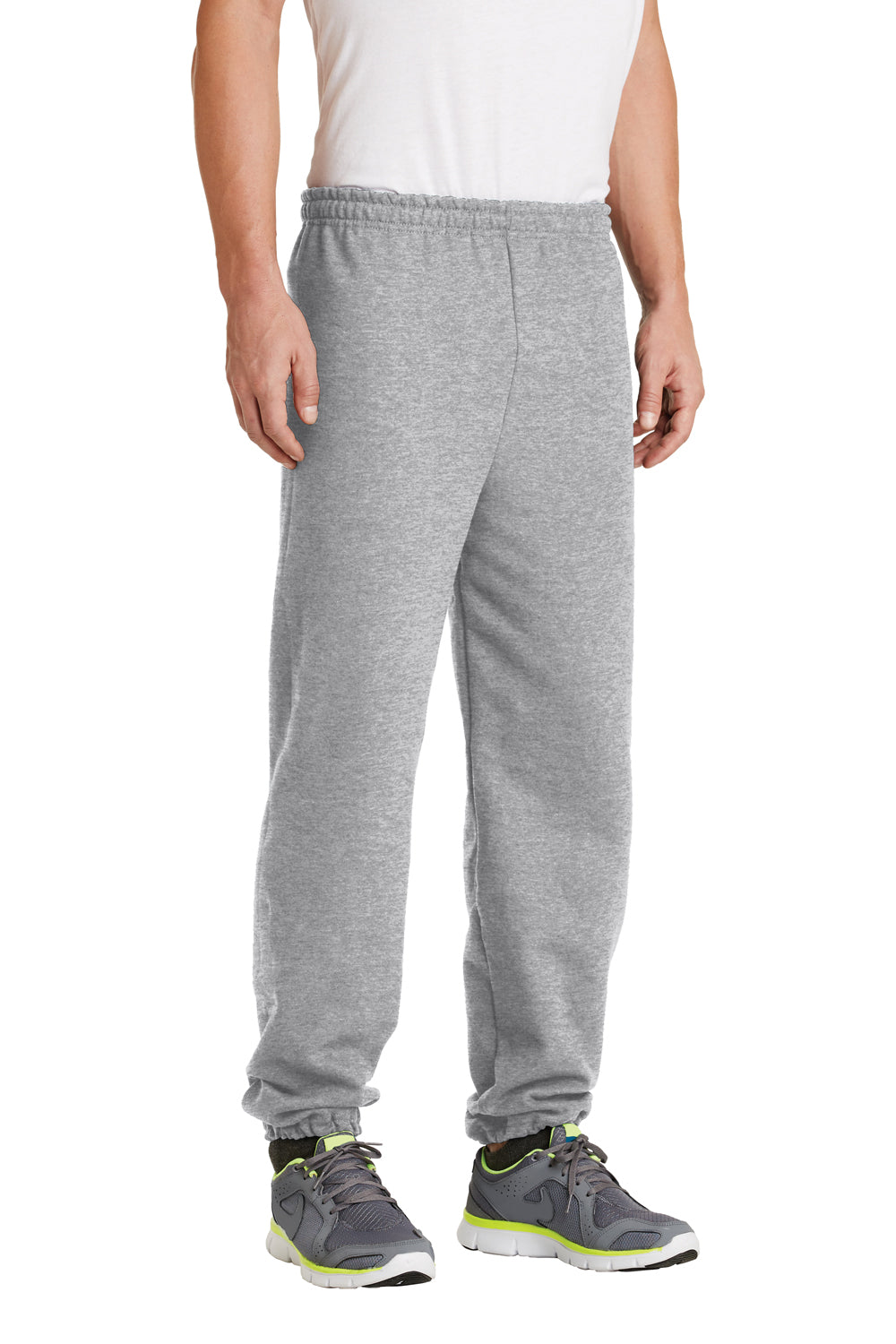 Gildan 18200 Mens Heavy Blend Sweatpants Sport Grey Model 3Q