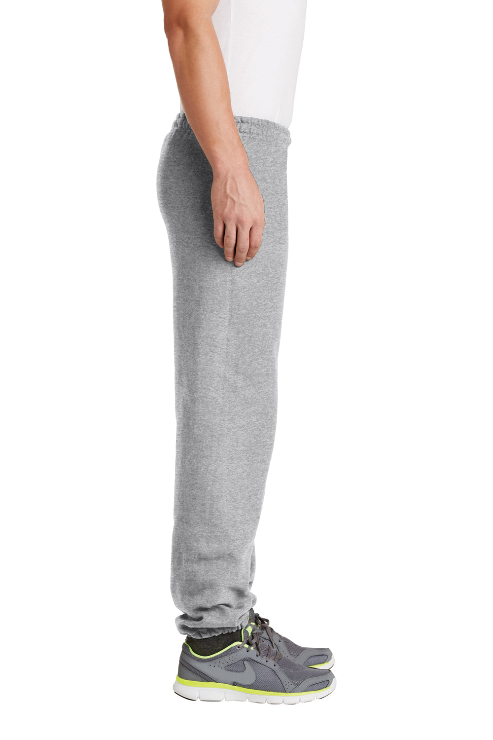 Gildan 18200 Mens Heavy Blend Sweatpants Sport Grey Model Side