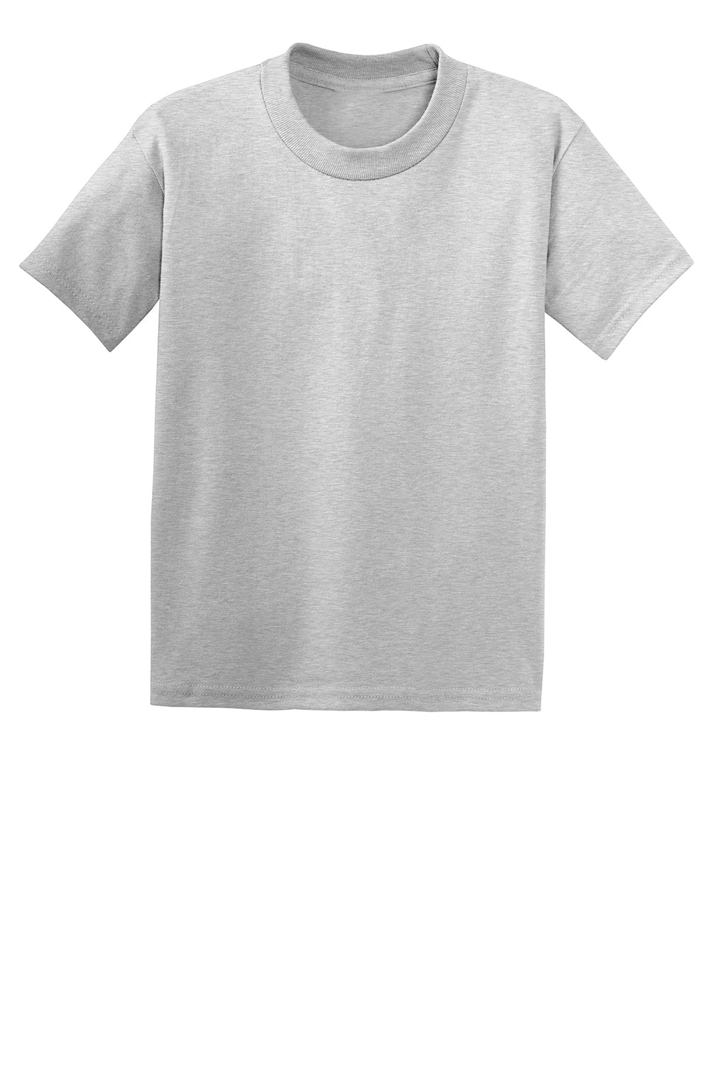 Hanes 5370 Youth EcoSmart Short Sleeve Crewneck T-Shirt Ash Grey Flat Front