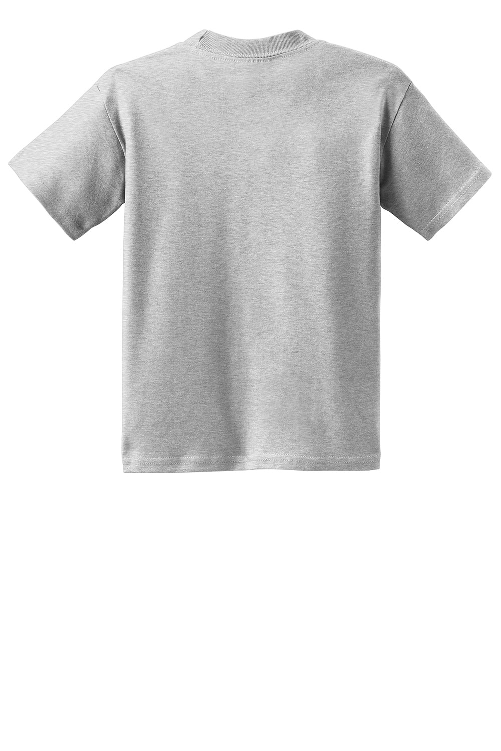 Hanes 5370 Youth EcoSmart Short Sleeve Crewneck T-Shirt Ash Grey Flat Back